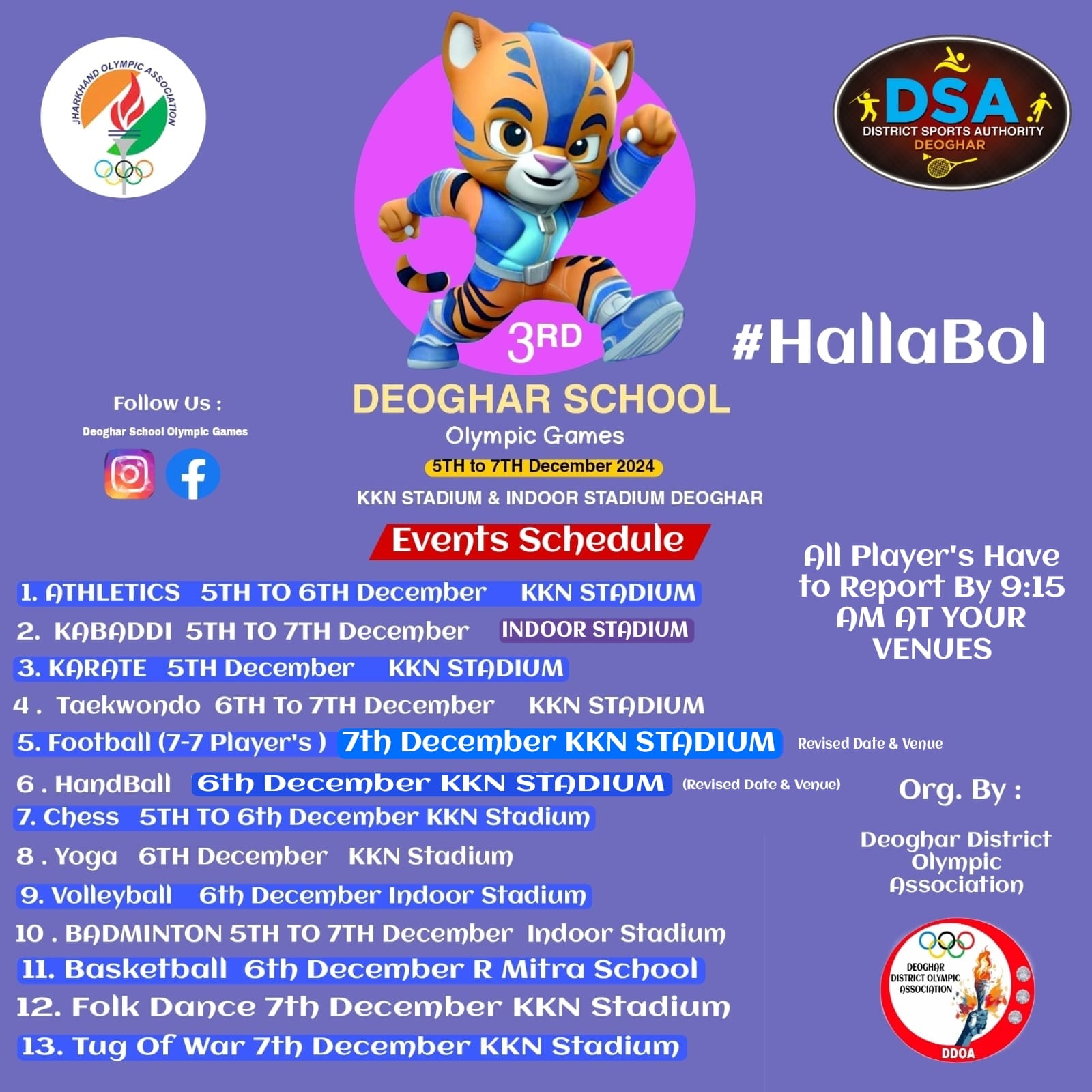 What Deoghar District Olympic Association Offers
